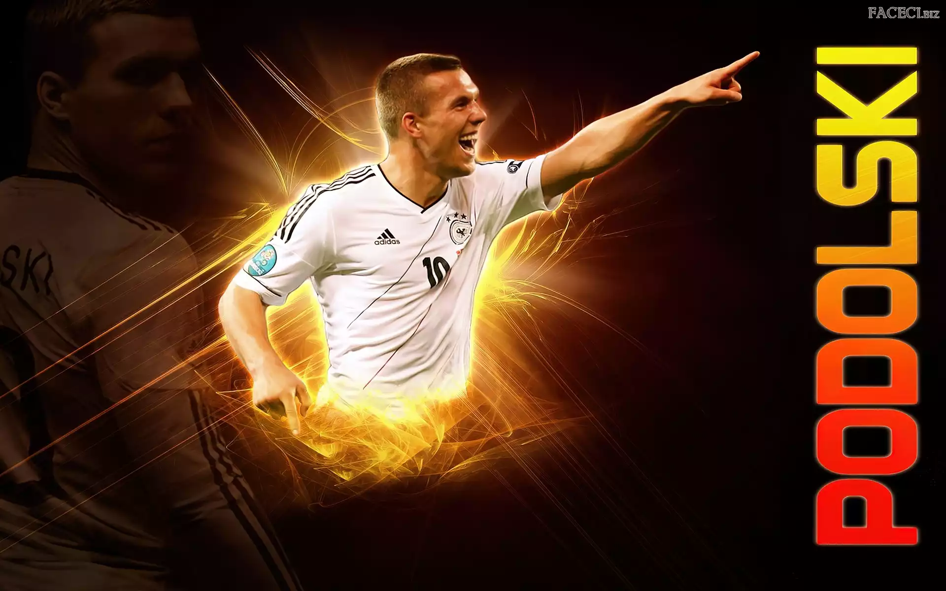 Piłkarz, Lukas Podolski, Niemiecki